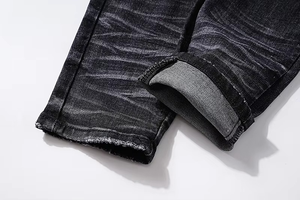 Custom Designer <b>Jeans</b> Men Slim Fit <b>Elastic</b> Embroidery Fashion Skinny <b>Jean</b> Style Men's Broken Hole Denim <b>Jeans</b> for Men - Product Image 5