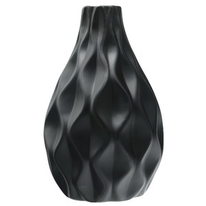 <b>Black</b> Powder Coated Aluminium High Quality Modern Home Wedding Display Centre Piece Handmade Creative Luxury <b>Large</b> Floor Vase - Product Image 1