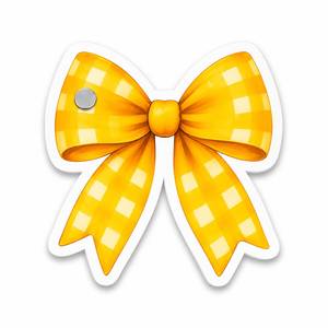 Baldosa Acrílica para Pestañas con Lazo Amarillo y Blanco, Diseño Gingham Sostenible, Impresión de Logotipo Personalizado, Baldosa de Belleza con Imanes, Servicio OEM - Product Image 1