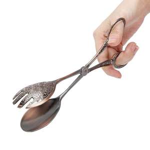 Pince à barbecue en acier inoxydable, pince de cuisine pour griller et servir, outil pour steak BBQ avec un design élégant - Product Image 1