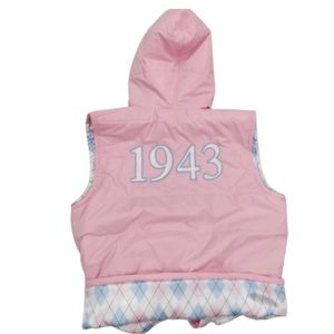 <b>Womens</b> Gamma Hooded Vest Custom Embroidered <b>Sleeveless</b> Zip Up <b>Jacket</b> Casual Sorority Fashion Lightweight Layering Outerwear - Product Image 2