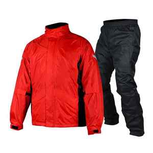 Men's <b>Black</b> Waterproof <b>Rain</b> Suit Nylon <b>Jacket</b> And Pants Set For Outdoor Hiking Camping Motorcycle Casual Wear - Product Image 3