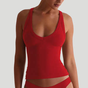 เสื้อกล้ามผู้หญิงคุณภาพสูงไร้ตะเข็บ ยืดหยุ่นได้ดี สวมใส่สบาย เหมาะสำหรับใส่เป็นชั้นใน  ผู้จัดจำหน่ายขายส่ง - Product Image 6