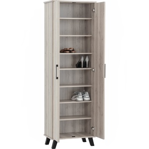 High Quality Compact Wooden Cabinet Double Door <b>Tall</b> Level <b>Storage</b> for Apartment Rental Property and Hallway Walkway Stand - Product Image 2