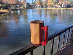 Vintage Style Wooden Coffee <b>Mug</b> Handle Solid Natural Wood Eco-Friendly <b>Large</b> Capacity Drinking <b>Mug</b> Tea Beer Home Bar Table Decor - Product Image 2