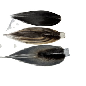 ผมต่อแบบเทปหนีบ ปลายแบน สีธรรมชาติ ยี่ห้อ Color Piano Lace Closure แบบ Super Double Drawn ผมแท้ 100% ผมจากผู้บริจาคคนเดียว - Product Image 1