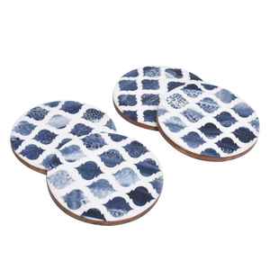 Stylish Design Resin Inlay Coaster Set MDF Coaster Resin Coaster MDF Resin Inlay Coaster Place Mats at very best Factory Price - Product Image 5