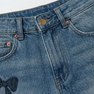 Shorts de Algodón para Mujer, Tallas Grandes, Moda Casual, Ajustados, Lavados, Sexys, de Mezclilla, Cintura Alta, Color Personalizado, Atuendo Moderno de Verano - Product Image 4