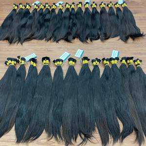 QUALITÉ DE LUXE : Extensions de cheveux en vrac d'un seul donneur, couleur naturelle droite et noire naturelle, prêtes à être expédiées - Product Image 4