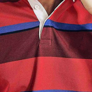 เสื้อโปโลผู้ชายทรงโอเวอร์ไซส์ ปักโลโก้ ผ้าคอตตอน 100% เนื้อหนา น้ำหนักมาก สไตล์วินเทจ แขนยาว รับผลิตแบบ OEM ODM ตามสั่ง - Product Image 4