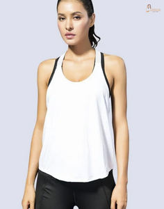 Débardeurs de sport décontractés en tricot 100 % coton à col rond sans manches pour femme, idéaux pour le yoga et l'entraînement musculaire - Product Image 2