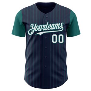 Maillots de baseball personnalisés respirants à séchage rapide, option broderie, 100 % polyester, imprimés par transfert thermique, manches courtes, col rond - Product Image 2