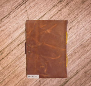 Made of Vintage Leather <b>Journal</b> Antique Style Deckle Edge Paper Charge Calligraphy Handmade Notebook Leather <b>Journal</b> - Product Image 3