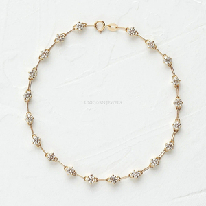 Round Brilliant Lab Grown Diamond Tennis Bracelet IGI Certified 10K 14K 18K White <b>Gold</b> Yellow <b>Gold</b> <b>Rose</b> <b>Gold</b> Luxury Jewelry - Product Image 5