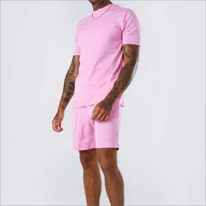 Ensembles de T-shirts et Shorts pour Hommes en Polyester/Coton, Style Urbain, Respirants, Imprimés Personnalisés, Grande Taille, Vente en Gros OEM, Faible MOQ, Collection Été - Product Image 4