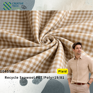 Tela Ligera y Sostenible SWL-7G2007, Mezcla de Lana Marina Reciclada PET/Poliéster (19/81), con Tacto Sedoso para Camisas - Product Image 2