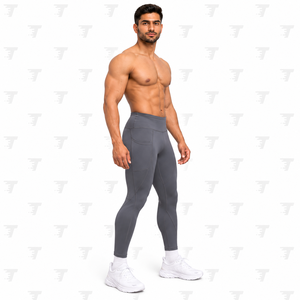 Running <b>Compression</b> Tights for <b>Men</b> Polyester Spandex Lightweight Stretch Gym <b>Leggings</b> Sweat Wicking Breathable Fitness - Product Image 3