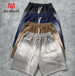 Most Selling 430g Terry Men's Heavyweight Shorts Elastic Waist Casuals Open Bottom Fashion ACID Wash Best Quality In Good Prices - Product Image 1