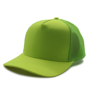 Gorras Trucker de Fábrica Vietnamita, con Malla Trasera, Personalizables, de 5 Paneles, de Espuma, para Viaje y Estilo Urbano, OEM, Venta al por Mayor, de Polialgodón, Color Verde Matcha - Product Image 2