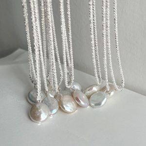 Monica's Sparkling Baroque Round Cake Ins Collarbone Chain Natural Pearl <b>Necklace</b> for <b>Friends</b> - Product Image 1