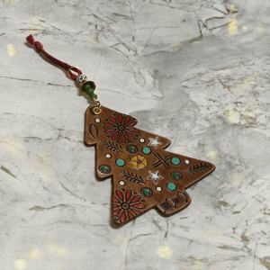 ตุ๊กตาต้นคริสต์มาสหนังแท้อัจฉริยะจาก Pafu เครื่องประดับหลากหลายชนิดสำหรับแขวนคริสต์มาสเครื่องประดับขนมปังขิง - Product Image 1