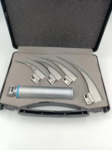 Ensemble de laryngoscopes manuels conventionnels Mac, 4 lames (12, 3, 4), manche moyen, en acier inoxydable allemand, pour os, approuvé CE - Product Image 5