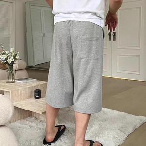 OEM/ODM Hot Selling Casual Mid Waist Baggy Long Shorts 100% Cotton Solid Color Breathable Quick Dry Hip Hop <b>Men</b> - Product Image 2