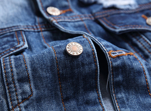 Chaqueta de Mezclilla Azul para Hombre con Capucha, Prenda Exterior Informal de Algodón para Otoño, Corte Regular, Cierre de Botones, Estilo Denim - Product Image 5