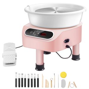 Tornio per Ceramica Elettrico da 350W con Schermo Touch LCD, Azionamento Diretto, 1000 giri/min, Pedale per Lavorazione Ceramica e Smaltatura - Product Image 1