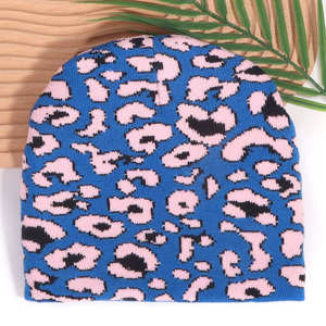 หมวกบีนนี่ลายเสือดาว สไตล์สตรีทแฟชั่นเท่ๆ สำหรับฤดูหนาว ถักนิตติ้ง อุ่นสบาย ใส่ได้สองด้าน  แบบยูนิเซ็กซ์  รับสกรีนโลโก้ตามสั่ง - Product Image 5