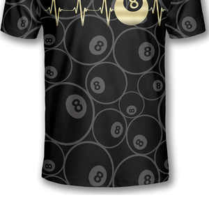 Maillot personnalisé imprimé numériquement pour polos homme - Équipe de billard snooker 100% polyester léger et respirant - Product Image 6