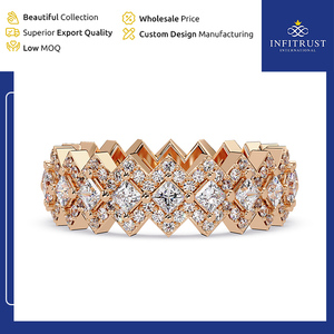 Anillos de Diamantes Solitarios de Plata de Ley 925 con Claridad VVS Hechos a Mano, Estilo Compromiso, de los Más Vendidos - Product Image 2