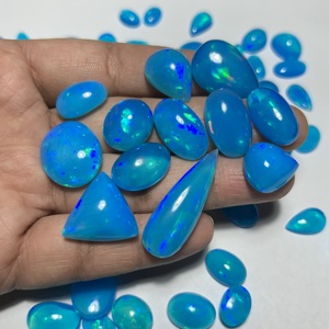 Gema de Ópalo Azul Etíope Natural AAA, Corte Ovalado, Suelta, para Anillo, Colgante, Joyería, con Efecto de Juego de Color Arcoíris Iridiscente - Product Image 3