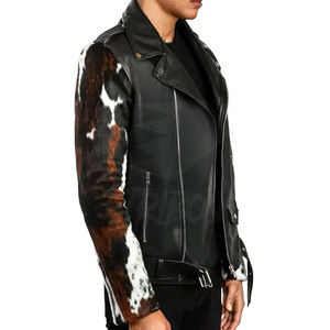 Chaqueta de Cuero con Pelo de Alta Calidad, Diseño Premium, Logotipo Personalizado, Ropa de Cuero con Pelo Genuino, Fabricante Mayorista - Product Image 3