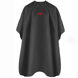 Cape de Salon Noire Personnalisable avec Logo, en Polyester, pour Coiffure Professionnelle, Cape de Barbier pour Coupe de Cheveux - Product Image 1