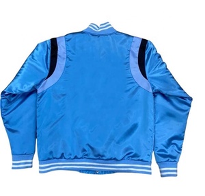 Chaqueta Bomber de satén de último diseño para hombre/chaqueta universitaria hecha a medida/chaquetas universitarias de satén bordadas personalizadas al por mayor - Product Image 2