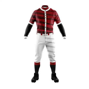 Uniforme de Béisbol para Hombre Más Vendido con Logotipo Personalizado en la Parte Delantera, 100% Poliéster, Antibacteriano y Transpirable, Ropa de Equipo - Product Image 4