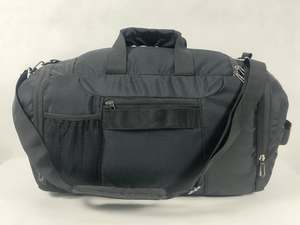 ORKID Large Black Polyester Duffel <b>Luggage</b> with Spacious Main Compartment Front Zipper Pocket Reinforced Carry Handles - Product Image 6