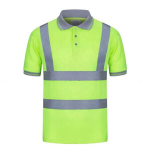 Polo de sécurité haute visibilité Classe 3 ANSI EN ISO 20471 Imperméable Réfléchissant Manches Courtes Respirant Travaux de Construction Hommes - Product Image 4