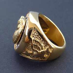 Premium Quality Gold and <b>Silver</b> Iced Out Moissanite <b>Ring</b> for <b>Men</b> Fashion Shows and Entertainment Industry Styling for Sale - Product Image 3