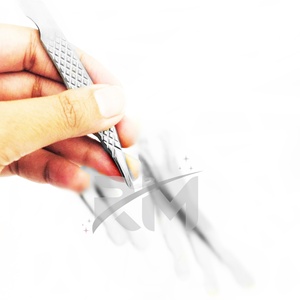Pince à épiler professionnelle RMI en acier inoxydable, haute précision, forte, à pointe épaisse et lisse, 10 mm, pour extensions de cils - Product Image 2