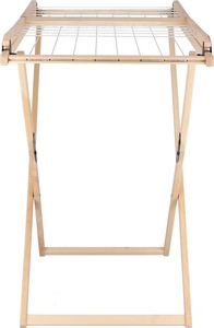 Modern design Wooden <b>clothes</b> drying rack folding laundry airer indoor portable drying stand customization available - Product Image 3