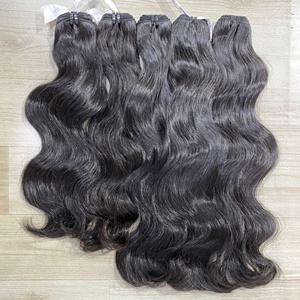 ผมต่อจากผมมนุษย์หยักศกธรรมชาติเส้นผมมนุษย์เวียดนามวิกผมทอหนังแท้ - Product Image 2