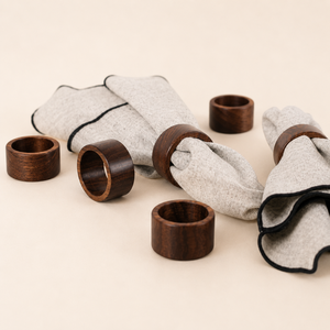 Anillos de Servilleta Modernos de Madera, Accesorios Ecológicos para Mesa, Más de 5 cm de Ancho, para Hotel, Restaurante, Banquete de Boda, Uso Doméstico - Product Image 6