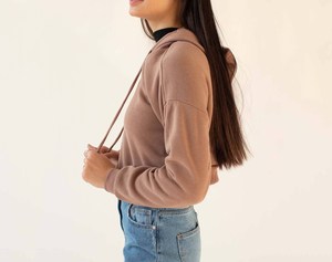 Sudadera Corta de Invierno para Mujer, Corte Holgado, Manga Larga, Capucha Ajustable, Estilo Casual, para Calle, Gimnasio y Fitness, 100% Algodón - Product Image 4