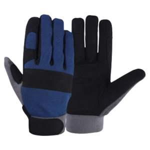 Guantes de Mecánico de Cuero Sintético de Alta Resistencia Amara, Reforzados, de Seguridad Industrial, Certificación EN420, Puño de Neopreno, 11 oz - Product Image 1