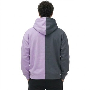 Sudadera con Capucha Premium Color Gris Púrpura con Bloques de Color, para Hombre y Mujer, Talla Grande, de Forro Polar, con Capucha, Personalizable con Logotipo, Estilo Urbano - Product Image 5