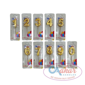 Vela de Cumpleaños con Número Dorado, Elegante Vela Decorativa para Celebraciones y Eventos - Product Image 6