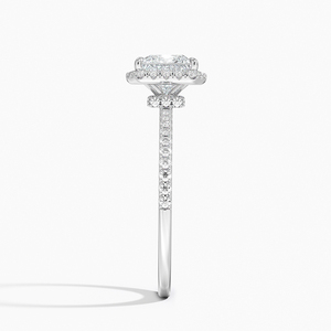 BOJ <b>Ring</b> 0100 Princess Cut 925 <b>Silver</b> Halo Stone Prong Setting <b>Solitaire</b> Diamond <b>Ring</b> 2ct D Color VVS1 Moissanite GRA Certified - Product Image 3