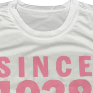 T-shirt à manches longues rose imprimé Dri-Fit pour jeunes, anti-transpiration, performance athlétique, vêtements de sport, tenue active - Product Image 3